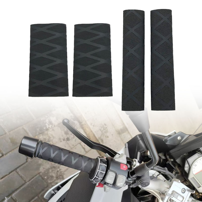 Handlebar Grip Heated - Bmw,ホンダ,スズキ用のゴム製モーターサイクルハンドル,熱収縮カバー,滑り止め,防振,1ペア