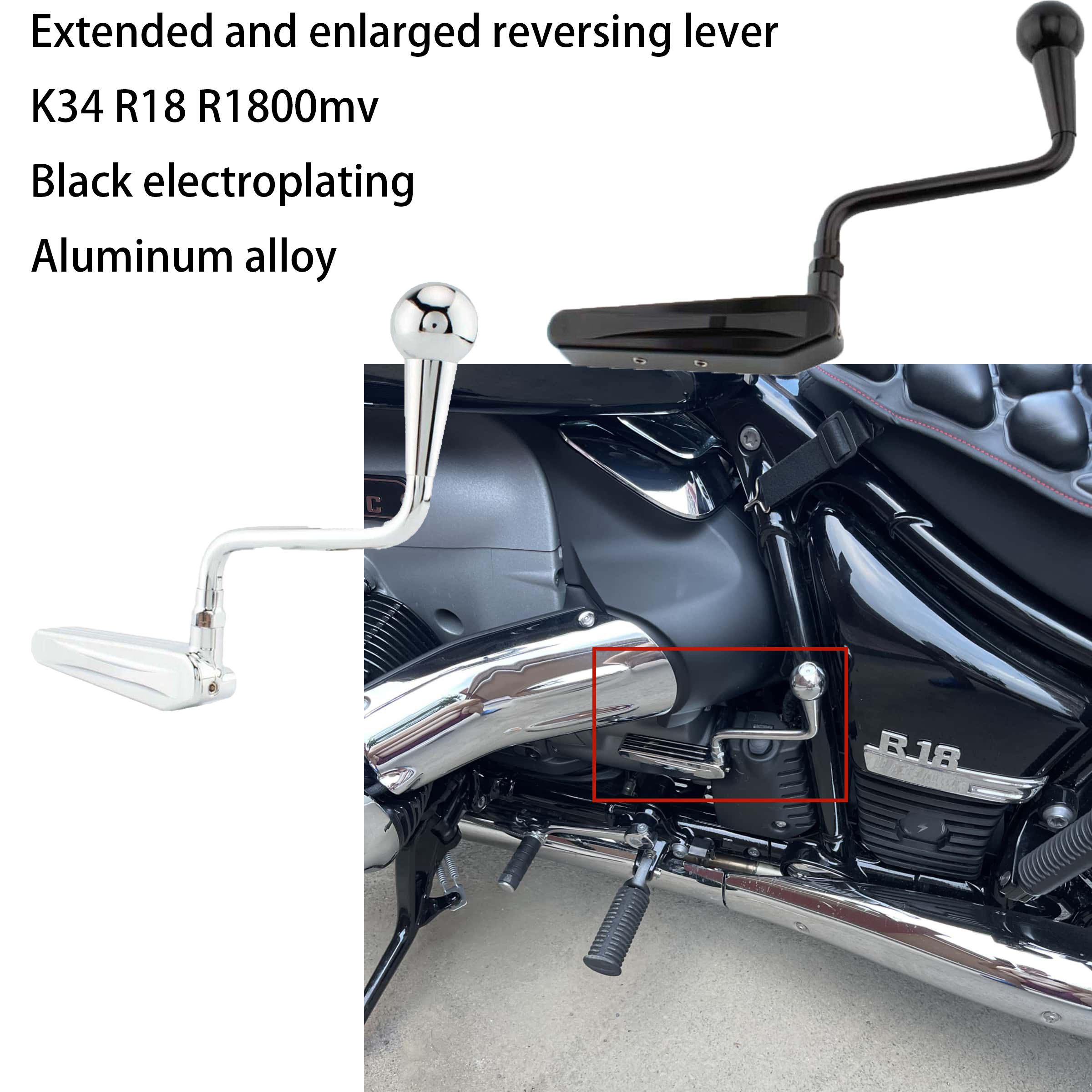オートバイ拡張および拡大リバースレバーリバースギア CNC  - Motorcycle Gear Lever Extender のレビューと価格