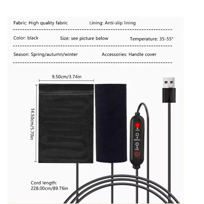 加熱されたオートバイのハンドルバーグリップ 5V USB ウ - Handlebar Grip Heated のレビューと価格