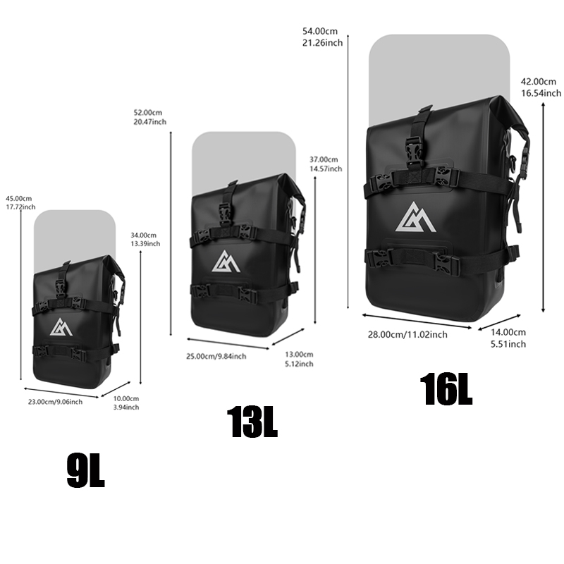 ユニバーサルオートバイバンパーバッグ 9/13/16L フレ - Motorcycle Gear Backpack のレビューと価格