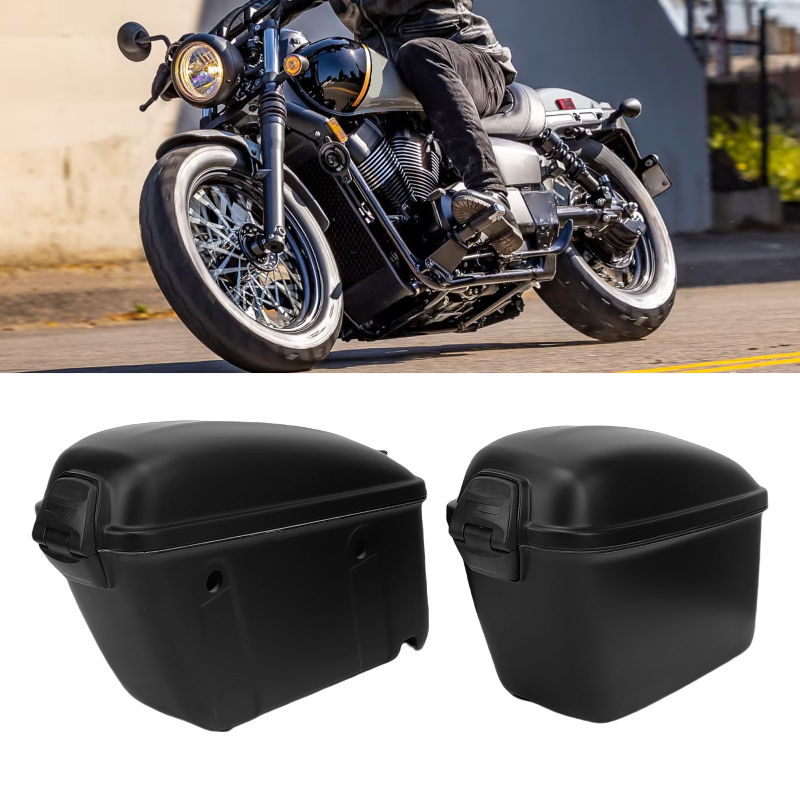 22L バイク用ハードサドルバッグ ロック付き 頑丈なABS - Motorcycle Gear Backpack のレビューと価格