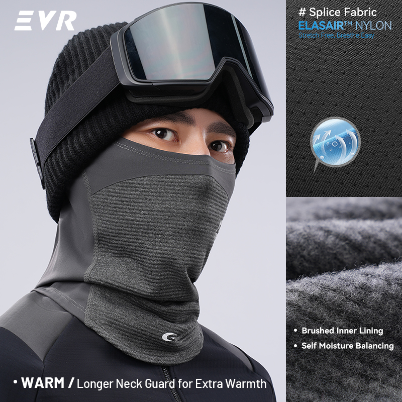 EVR 冬用ウールフェイスマスク ネックゲイター 防風 保温 - Motorcycle Gear Mens のレビューと価格